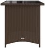 Gartentisch, Balkontisch mit Glasplatte Braun 110 x 68 x 70 cm Poly Rattan Bild 5