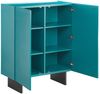 KAWOLA Highboard LYNN 2 Türen lackiert petrol 120 x 40 x 100 cm Bild 5