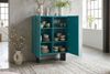 KAWOLA Highboard LYNN 2 Türen lackiert petrol 120 x 40 x 100 cm Bild 4
