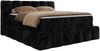 Boxspringbett NIRA KING, Doppelbett mit Fußteil, 7-Zonen Multipocket-Matratzen und Topper, Schlafzimmerbett - 180 x 200 cm - Schwarz Plüsch - H3 Bild 5