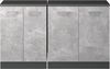 Dachschrägenschrank-Set Rion Beton 140 cm 2er Set Schrankkorpuss 60 cm Tiefe Vicco Bild 4
