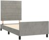 Einzelbettgestell Design für Erwachsene ohne Matratze Hellgrau 100x200 cm Samt d4862e Bild 4