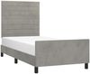 Einzelbettgestell Design für Erwachsene ohne Matratze Hellgrau 100x200 cm Samt d4862e Bild 3