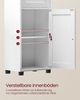 Vasagle Badezimmerschrank, Badschrank, Hochschrank, offenes Fach, Glastür, schmal, Badezimmermöbel, Badmöbel mit Füßen, höhenverstellbare Ablagen, platzsparend, wolkenweiß BBK163W01 Bild 3