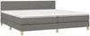 vidaXL Boxspringbett mit Matratze Stoff Dunkelgrau 200x200 cm, Härtegrad: H2 [3140482] Bild 3