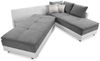Ecksofa-Dauerschläfer Doppelbett Federkern Bettkasten Couch in Hellgrau Weiß Bild 4