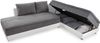 Ecksofa-Dauerschläfer Doppelbett Federkern Bettkasten Couch in Hellgrau Weiß Bild 3