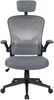Bürostuhl Ergonomisch Drehstuhl Schreibtischstuhl Mesh Netzstoff office Stuhl Schwarz / Grau mit Kopfstütze Bild 2