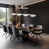 LED Pendelleuchte, 4-flammig, Metall Glas, chrom, H 93 cm Bild 3