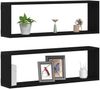 vidaXL Wandregale mit Regal 2 pcs Schwarz Eichen-Optik 80 x 15 x 26 cm 862643 Bild 3
