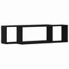 vidaXL Wandregale mit Regal 2 pcs Schwarz Eichen-Optik 80 x 15 x 26 cm 862643 Bild 5
