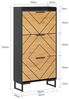SoBuy FSR164-SCH Schuhschrank, MDF, PVC-Furnier, Helle Eiche, 62 x 125 x 59 cm Bild 3