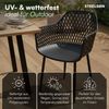 STEELSØN 'Quasira' Gartenstuhl, schwarz, Kunststoff, wetterfest und UV-beständig, Balkonstuhl bis 120 kg belastbar, 2er Set Bild 2