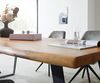 Esstisch Edge 200x100 XL Akazie Natur Metall Schräg Live-Edge Bild 5