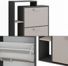 Schuhkipper Orlando Anthrazit/Greige 80 x 128.3 cm mit 3 Fächern Vicco Bild 5