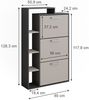 Schuhkipper Orlando Anthrazit/Greige 80 x 128.3 cm mit 3 Fächern Vicco Bild 2