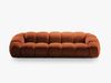 Micadoni Sofa Diana 4-Sitzer Strukturierter Samtstoff Terrakotta Bild 1