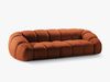 Micadoni Sofa Diana 4-Sitzer Strukturierter Samtstoff Terrakotta Bild 2