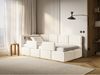 Selsey 'Cloudy' Kinderbett 120 cm, Bettkasten, 2x Rausfallschutz, Velours, links, Creme Bild 3