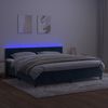 vidaXL Boxspringbett mit Matratze & LED Samt Dunkelblau 200x200 cm, Härtegrad: H2 [3134307] Bild 3