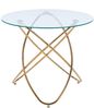 Esstisch aus Glas und Metall, Golden, platzsparend Bild 2