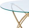 Esstisch aus Glas und Metall, Golden, platzsparend Bild 5