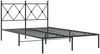 vidaXL Bettgestell mit Kopfteil Metall Schwarz 120x200 cm 376500 Bild 3