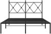 vidaXL Bettgestell mit Kopfteil Metall Schwarz 120x200 cm 376500 Bild 4