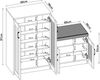 Schuhschrank Løten mit Sitzbank 120x36x97 cm Wenge [en. casa] Bild 3