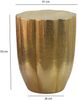 FINEBUY Beistelltisch FB76412 Aluminium Anstelltisch Gold Dekotisch Wohnzimmertisch (Kompakter Tisch für stilvolle Räume), Markante Form mit moderner Ausstrahlung Bild 3