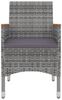 vidaXL 5-tlg. Garten-Essgruppe mit Auflagen Poly Rattan und Glas 3099788 Bild 4