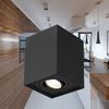 Braytron Deckenstrahler Deckenspot Aufputz GU10 schwarz eckig 80X100mm Bild 2