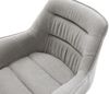 Drehstuhl Kaira-Flex Strukturstoff Soft Grau Kreuzgestell breit Edelstahl 360° drehbar Wippfunktion Bild 4
