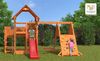 Fungoo Spielturm "Big Leader Spieder Red", teak,mit Einzelschaukel, Kletterturm, Rutsche und Sandkasten Bild 2