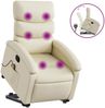 vidaXL Massagesessel mit Aufstehhilfe Creme Kunstleder 3204048 Bild 2