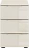 rauch Nachtkommode Nachttisch Nachtschrank Nachtkonsole FLIPP mit Glasfront (Breite 40 cm), mit 3 Schubladen und Soft-Close-Funktion, Oberboden und Front Glas Bild 3