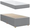 vidaXL Bettrahmen mit Matratze Hellgrau 100 x 200 cm Stoff 3398353 Bild 4