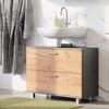 Waschbeckenunterschrank Ilias Goldkraft Eiche/Anthrazit 80.2 x 60.8 cm mit 2 Schubladen Vicco Bild 3