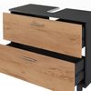 Waschbeckenunterschrank Ilias Goldkraft Eiche/Anthrazit 80.2 x 60.8 cm mit 2 Schubladen Vicco Bild 5