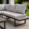 Greemotion Gartenlounge-Set Pisa Ecklounge Stahl grau mit Tisch Auflagen und Liegefunktion, (4-tlg), inkl. Auflagen Bild 4