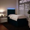 vidaXL Boxspringbett mit Matratze Blau 100x200 cm Samt 3294578 Bild 5