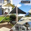 KESSER® Sonnensegel Sonnenschutz Windschutz | HDPE Gewebe | wasserabweisend & windabweisend | 5-Fach quer vernäht robust & stabil Schattenspender Garten Balkon Terrasse Rechteck, Creme, 2x2 m Bild 3