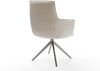 Drehstuhl Heira-Flex mit Armlehnen Webstoff Soft Beige Kreuzgestell breit Graphit 360° drehbar Wippfunktion Taschenfederkern Bild 5