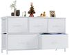 IDEASY Schubkastenkommode Frisiertisch,Schlafzimmerschrank-Organizer mit 5Schubladen mit Griffen (100×53×30 cm rutschfester dreidimensionaler Stoffschrank), Flurschubladenschrank zur Kleideraufbewahrung,Kleiderschrank-Organizer Bild 2