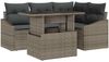 vidaXL Gartensofa-set mit Kissen mit Speicher 5 pcs Grau Poly-Rattan 3348995 Bild 2