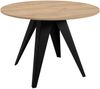 Esstisch Grento 90 mit Einlegeplatte, Beine aus Stahl (Farbe: Schwarz / Eiche Craft Gold) Bild 3