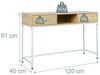 Relaxdays Konsolentisch 2 Schubladen offenes Fach Bild 4