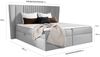 99rooms Orlando Boxspringbett 180x200 cm Velours MONOLITH Korallenrot Bild 2