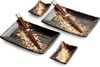 WestCraft Sushiteller SUSHI TELLER SET, Sushi Geschirr Set, Mehrteiliges Sushi-Set, (6 St), für 2 Personen Sushi-Teller, Schalen und Essstäbchen versch. Designs Bild 5
