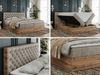 Boxspringbett mit Multipocket-Matratze und Zwei Bettkästen, Doppelbett mit Stauraum - ALBERO 3 - 160 x 200 cm - Beige Stoff - H4 Bild 2